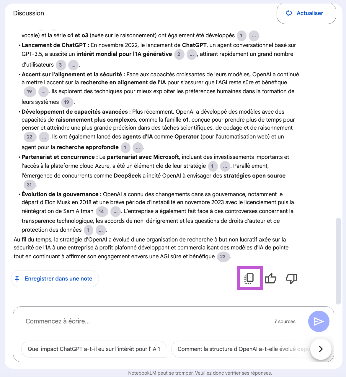 Copier sur Google NotebookLm